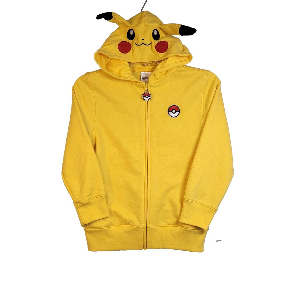 Pokémon Pikachu Hoodie Jacket NWT Youth Small Full Zip Up Sweatshirt Halloween